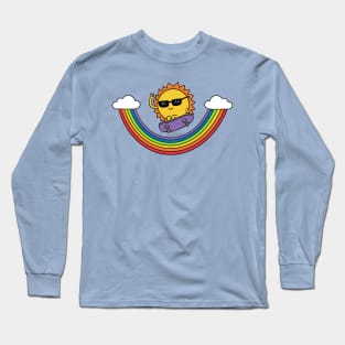 Sun rainbow skateboard Long Sleeve T-Shirt